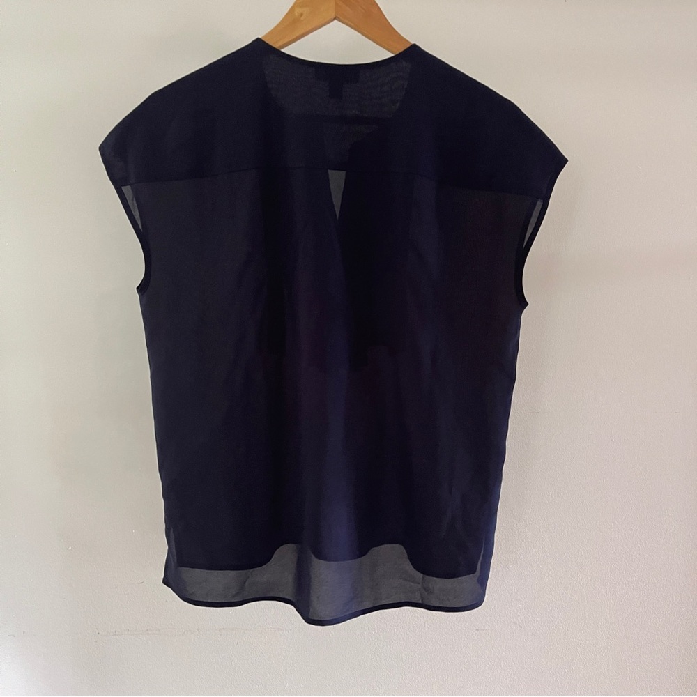J. Crew Blue Pleated Blouse - Picture 4 of 4